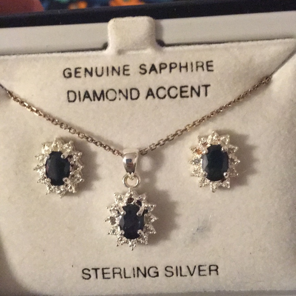 Sterling Silver Necklace and Earring Set